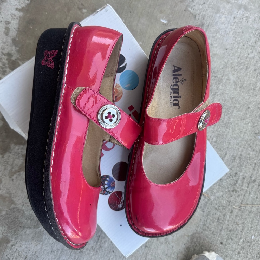 Alegria Pink Mary Jane Shoes
